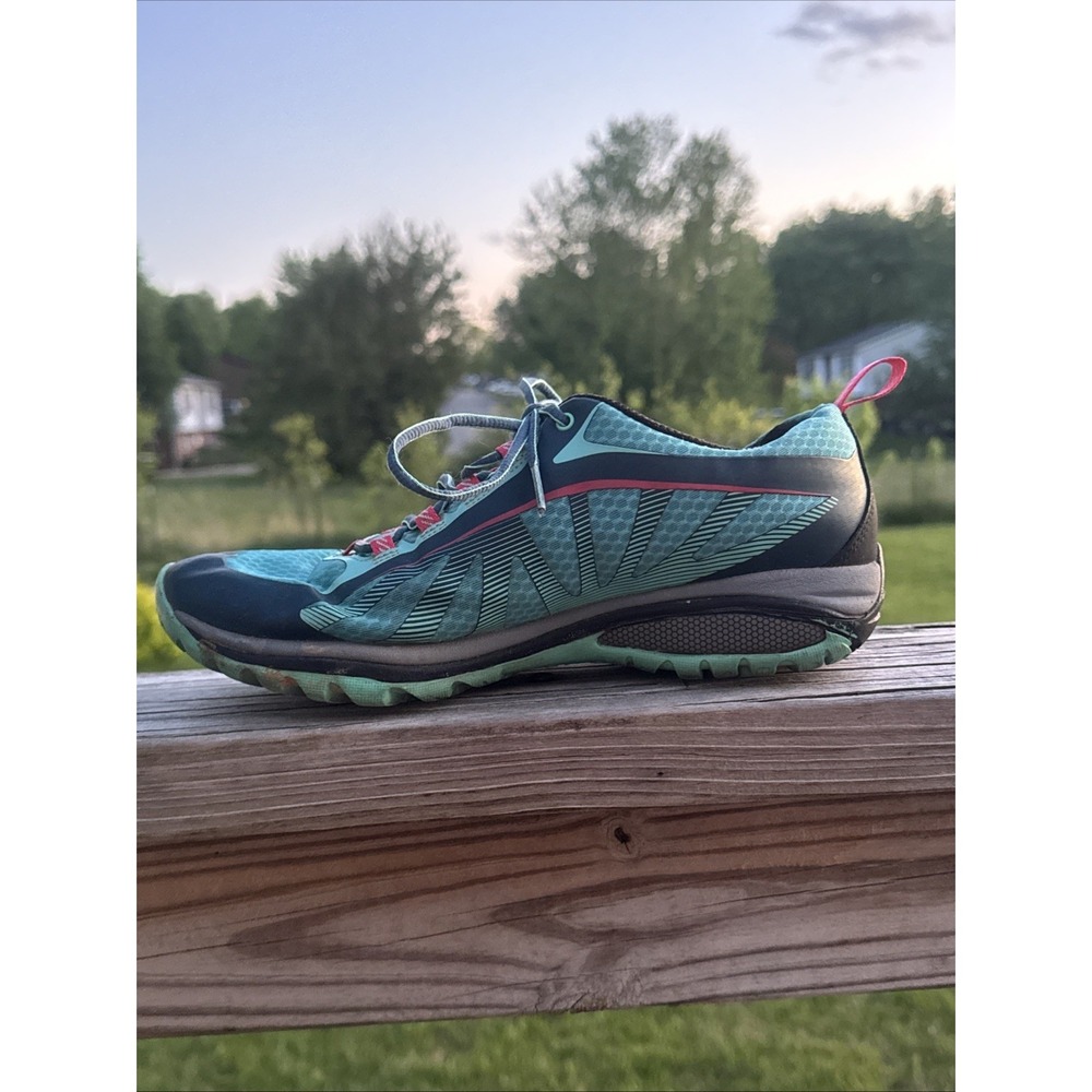 Merrell Womens Trail Running Shoes Blue Teal Vibram Sole‎ J35514 Size 9
